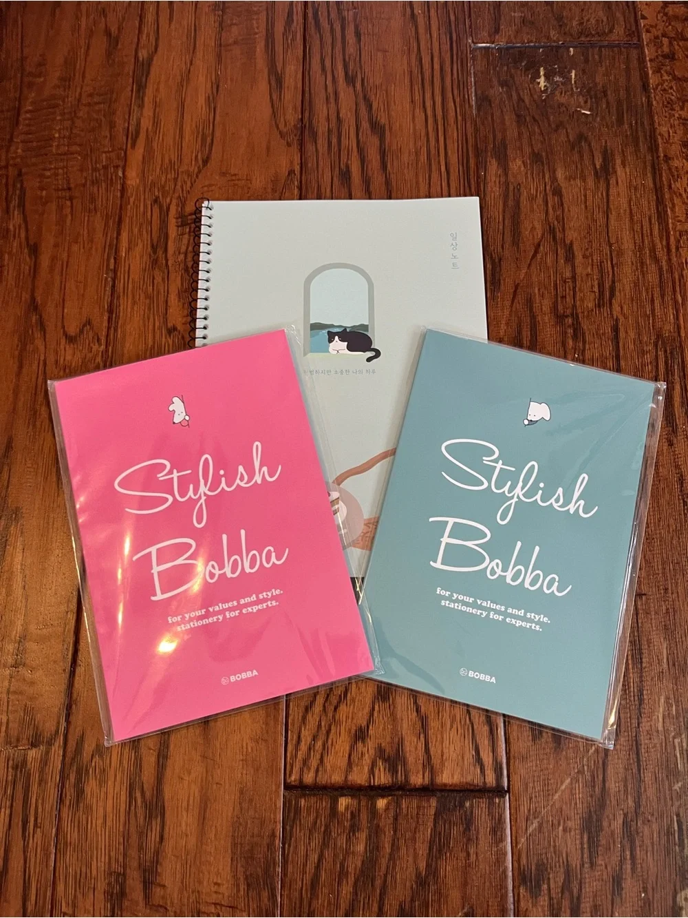 Stylish Bobba Notebook Set — Pink & Teal